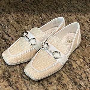 Vince Camuto Beige Woven Loafers